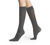 FALKE Pure Matt 50 DEN W Kh Semi-Opaques Unies Chaussettes Hautes, Gris Flanell 3210, 35-38 Femme