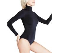 FALKE Rich Cotton W Bo matière douce manches longues 1 pièce, Body Femme, Noir Black 3009, M 40-42