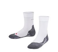 FALKE RU4 Chaussettes De Course Mixte Enfant Coton Véganes Blanc Gris Plus De Couleurs Pour Filles Ou Garçons Semelles Bouclettes Renforcées Respirantes Séchage Rapide Anti-Ampoules 1 Paire