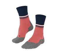 FALKE RU4 Endurance Cool W So fil fonctionnel anti-ampoule 1 paire, Chaussettes de course Femme, Orange Coral 8017 Stripe, 37-38