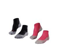 FALKE RU4 Endurance Short 2-Pack W SSO coton anti-ampoule lot de 2 paires, Chaussettes de course Femme, Multicolore (Sortiment 0020), 35-36