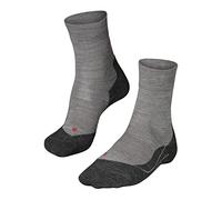 FALKE RU4 Endurance Wool M SO respirantes chaudes anti-ampoule 1 paire, Chaussettes de course Homme, Gris (Light Grey Melange 3830), 44-45