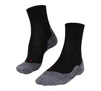 FALKE RU4 Endurance Wool W SO respirantes chaudes anti-ampoule 1 paire, Chaussettes de course Femme, Noir (Black-Mix 3010), 37-38