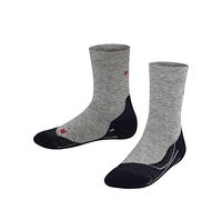 FALKE RU4 K SO coton anti-ampoule 1 paire, Chaussettes de course Mixte enfant, Gris (Light Grey 3406), 31-34