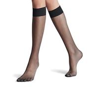 FALKE Seidenglatt 15 DEN W Kh transparentes unies 1 paire, Chaussettes longues Femme, Gris Graphite 3146, 35-38