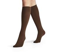 FALKE Seidenglatt 40 DEN W KH semi-opaques unies 1 paire, Chaussettes longues Femme, Marron (Coffee 5309), 35-38