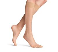 FALKE Seidenglatt 15 DEN W Kh transparentes unies 1 paire, Chaussettes longues Femme, Effet peau Golden 4699, 35-38