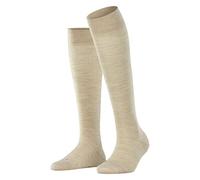 FALKE Sensitive Berlin W KH laine coton non-comprimantes 1 paire, Chaussettes longues Femme, Beige (Linen Melange 4541) nouveau - écologique, 35-38