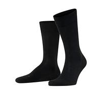 FALKE homme Sensitive London chaussettes bords souples non-comprimants adaptées aux diabétiques couture plate aux orteils respirantes durables coton 1 paire, Noir Black 3000, 43-46