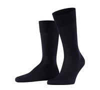 FALKE Sensitive Malaga, Chaussettes Homme, Coton, Bleu (Dark Navy 6370), 43-46 (1 Paire)