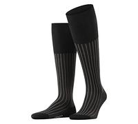 Falke Chaussettes longues homme Shadow M Kh – coton fantaisie – Gris (Grey-White) 43-44, 1 paire