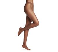 FALKE Shelina 12 DEN W Ti ultra-transparents unis 1 paire, Collants Femme, Marron Hazel 5187, M-L