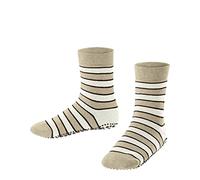 FALKE Simple Stripes K Hp coton picots sur la semelle 1 paire, Chaussettes Chaussons Mixte enfant, Beige Sand Melange 4650, 31/34 EU