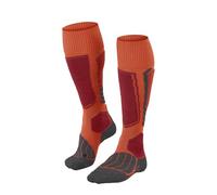 FALKE SK1 Comfort M Kh laine soie chaudes épaisses 1 paire, Chaussettes de ski Homme, Orange Flash 8288, 42-43