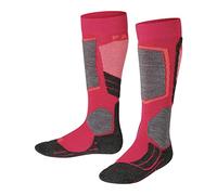 Falke Chaussettes de ski SK2 Intermediate K KH, laine chaude et épaisse, Mixte enfant, Rouge 35-38