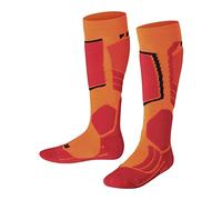 FALKE SK2 Intermediate K KH laine chaudes épaisses 1 paire, Chaussettes de ski Mixte enfant, Orange (Flash Orange 8034), 35-38