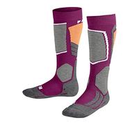 FALKE SK2 Intermediate K KH laine chaudes épaisses 1 paire, Chaussettes de ski Mixte enfant, Violet (Radiant Orchid 8692), 23-26
