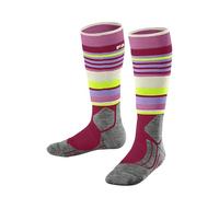 FALKE SK2 Intermediate K Kh laine fil fonctionnel 1 paire, Chaussettes de ski Mixte enfant, Rouge Rose 8564 Trend, 23-26