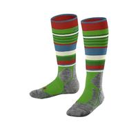 FALKE SK2 Intermediate K Kh laine fil fonctionnel 1 paire, Chaussettes de ski Mixte enfant, Vert Vivid Green 7231 Trend, 27-30