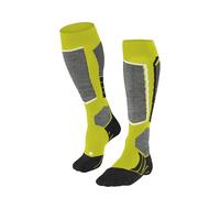 FALKE SK2 Intermediate W Kh laine 1 paire, Chaussettes de ski Femme, Jaune Limelight 1086, 37-38