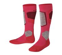 FALKE SK4 Advanced K KH laine chaudes fines 1 paire, Chaussettes de ski Mixte enfant, Rouge (Rose 8680), 35-38