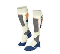 FALKE SK4 Advanced W Kh laine fil fonctionnel 1 paire, Chaussettes de ski Femme, Blanc Offwhite-Neon Red 2048-O, 41-42