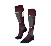 FALKE SK4 Advanced W Kh laine fil fonctionnel 1 paire, Chaussettes de ski Femme, Rouge Merlot 8117-O, 39-40