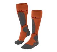 FALKE SK4 Energizing Light M KH laine avec compression 1 paire, Chaussettes de ski Homme, Orange (Flash Orange 8034), 44-45