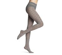FALKE Snow Dot 25 DEN W Ti transparents fantaisie 1 paire, Collants Femme, Gris Shark 3258, M