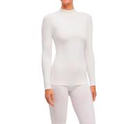 FALKE Femme Warm Turtleneck W L/S SH Fil Fonctionnel Séchage Rapide Couche De Base Supérieure, Blanc White 2860, M EU