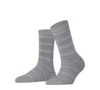 FALKE Stripe Uniform W So coton fantaisie 1 paire, Chaussettes Femme, Gris Silver 3203, 35-38
