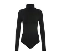 FALKE Rich Cotton W Bo matière douce manches longues 1 pièce, Body Femme, Noir Black 3009, S 36-38