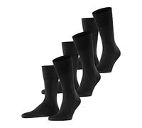 FALKE Tiago Multipack M So coton fil d'Écosse durable unies lot de 3 paires, Chaussettes Homme, Noir Black 3000, 43-44