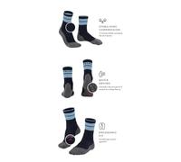 FALKE TK Stabilizing M So laine anti-ampoule épaisses 1 paire, Chaussettes de randonnée Homme, Bleu Blue Note 6545, 39-41