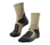 FALKE TK1 Adventure W SO laine épaisses anti-ampoule 1 paire, Chaussettes de randonnée Femme, Beige (Nature Melange 4100), 41-42