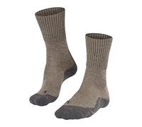 FALKE TK1 Adventure Wool M So laine anti-ampoule épaisses 1 paire, Chaussettes de randonnée Homme, Beige Kitt Mouline 4310, 42-43