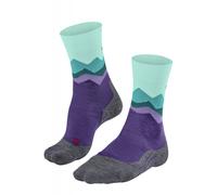 Falke Chaussettes de randonnée TK2 Crest femme, laine épaisse anti-ampoule, Amethyst 39-40