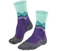 Falke Chaussettes de randonnée femme TK2 Crest anatomiques Laine/Fibre artificielle Amethyst 35-36