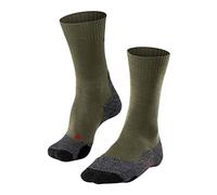 FALKE TK2 Explore M SO laine épaisses anti-ampoule 1 paire, Chaussettes de randonnée Homme, Vert (Olive 7830), 42-43