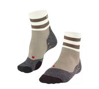 FALKE TK2 Explore Short Stripe M Sso laine fil fonctionnel anti-ampoule épaisses 1 paire, Chaussettes de randonnée Homme, Beige Melange 4043, 44-45