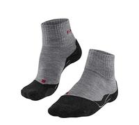 FALKE TK2 Explore Short M Sso laine anti-ampoule épaisses 1 paire, Chaussettes de randonnée Homme, Gris Light Grey 3403, 44-45
