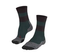 FALKE TK2 Explore W So laine fil fonctionnel 1 paire, Chaussettes de randonnée Femme, Vert Peacock 7373 Stripe, 35-36