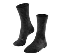 FALKE TK2 Explore Wool M So laine anti-ampoule épaisses 1 paire, Chaussettes de randonnée Homme, Gris Black 3020, 42-43