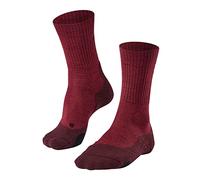 FALKE TK2 Explore Wool W SO laine épaisses anti-ampoule 1 paire, Chaussettes de randonnée Femme, Rouge (Scarlet 8280), 39-40