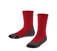 FALKE TK2 K So laine 1 paire, Chaussettes de randonnée Mixte enfant, Rouge Fire 8150, 31-34