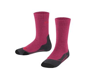 FALKE TK2 K So laine 1 paire, Chaussettes de randonnée Mixte enfant, Rouge Rose 8564, 31-34