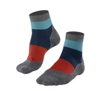 FALKE TK5 Wander Short M Sso laine fil fonctionnel anti-ampoule fines 1 paire, Chaussettes de randonnée Homme, Bleu Blue Pond 6598 Stripe, 39-41