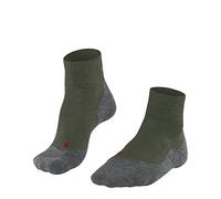 FALKE TK5 Wander Short M SSO laine fines anti-ampoule 1 paire, Chaussettes de randonnée Homme, Vert (Herb 7754), 44-45