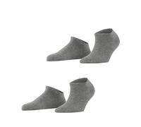 FALKE Uni 2-Pack W SN Coton Unies Lot de 2 Paires Chaussettes Basses, Gris (Light Grey Melange 3390), 35-38 Femme