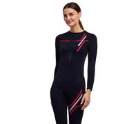 Falke Warm 130 Years Maillot de course Femmes-noir, Taille M